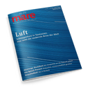 Magazin „mare – Die Zeitschrift der Meere“, Ausgabe Nr. 176, mit blauem, wellenförmig linierten Titelblatt. Groß weiße Schrift „Luft“, darunter „Schnupperkurs in Tasmanien. Hier weht die sauberste Brise der Welt“. Weitere weiße Textzeilen unten: „Meerenge Dschibuti“, „Die Splash-Formel“, „Strandfußball“. Logo „mare“ in roter Schrift oben links, Website „www.mare.de“ klein oben rechts.