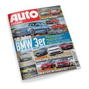 Titelblatt der Auto-Zeitschrift „Auto Zeitung“ mit rotem Logo oben links, zentriertem hellblauen Schriftzug „50 Jahre BMW 3er“ und mehreren farbigen Autos verschiedener Modelle, u. a. BMW, Skoda, VW, Aston Martin, Jeep und Alfa Romeo, auf grauem Hintergrund. Zusätzliche Überschriften thematisieren Fahrzeugvergleiche, Modellhistorien und Jubiläen.