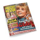 Titelbild der Zeitschrift „Freizeit Revue“, Ausgabe Nr. 22, mit großem Porträt einer lächelnden blondhaarigen Frau vor grünem Hintergrund; Hauptüberschrift: „Maite Kelly – Neues Glück mit einem Rosenkavalier“, weitere Schlagzeilen u. a.: „Johann Lafer – Not-OP am Herzen“, „Peinliche Liebesshow – Schämen sie sich denn gar nicht?“ sowie „Süße Schwärmerei – Was läuft da mit diesem Mann?“, unten rot-weißer Balken mit der Aufschrift „Deutschlands Rätsel-Magazin Nr. 1“.