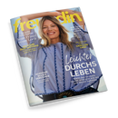 Titelbild der Zeitschrift „freundin“ mit einer lächelnden hellhaarigen Frau in einer hellblauen Bluse mit dunkelblauer Stickerei vor hellem Hintergrund. Sichtbare Schlagzeilen: „Leichter durchs Leben“, „Hormone besser verstehen“, „Neue Frisur, neuer Look“, „Die kleine Reise-Apotheke“ und „Die schönsten Ecken in Griechenland“. Logo in gelber Schrift oben links.