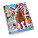 Titelbild der Zeitschrift „Wendy“ mit einem braunen Haflinger-Pferd mit heller Mähne im Galopp im Mittelpunkt, umgeben von kleineren Pferdebildern und Texten wie „Ziemlich beste Brüder“, „Comic Auf dünnem Eis“, „Ein Leben mit Pferden“, „Königin der Koppel“ und „Dein Wendy-Horoskop für 2025!“; oben rechts gelber Kreis mit lila Schrift „5 Poster“, Verlagslogo „Egmont“ unten rechts.