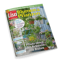 Titelbild der Zeitschrift „Lisa Blumen & Pflanzen“, Ausgabe Juni 2025, mit großflächigem Foto eines üppig bepflanzten Gartens mit Blumentöpfen, Stuhl und Gartentisch vor hellem Holzzaun; Hauptüberschrift „Pflanz-Ideen mit Kräutern und Blüten“, weitere sichtbare Texte u. a.: „jetzt freuen wir uns auf…“, „Pflegeleichtes Naschobst: Johannisbeeren anbauen“, „Hortensien holen Farbe auf Terrasse und Balkon“, gelb-grüne Kopfzeile mit „Die besten Praxis-Tipps des Monats“.