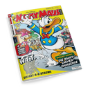 Bunt illustriertes Cover des „Micky Maus Magazins“ mit der Comicfigur Donald Duck im blauen Matrosenanzug und roter Schleife in zentraler Pose, umgeben von weiteren Figuren aus Entenhausen. Gelber Hintergrund unten mit Elefant und der Aufschrift „ELEFANT-H-H-H-ATSCHI!“. Zusätzliche Textelemente: „Brüller-Comic: Die Nicht-Lachen-Challenge“ und „Die große Witze-Battle!“. Linker Rand mit Webadresse und Ausgabenummer.