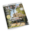 Titelbild der Sprachlernzeitschrift „Adesso“ in italienischer Sprache, Ausgabe 3/25, mit großem Schriftzug „Roma GRATIS“ vor einem Foto des Kolosseums in Rom an einem sonnigen Tag; im Vordergrund eine weiblich gelesene Person mit weitem Rock und Sonnenhut auf einem Weg zwischen Bäumen. Oben links Text: „IL PERSONAGGIO – Cecilia Sardeo: La forza di un’azione giornaliera“, „LAMBORGHINI – Made in Italy, parà nel lusso“, gelber Kreis mit Aufschrift „EXTRA DOWNLOAD – 5 Geheimrouten durch Rom“.