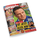 Titelbild der Zeitschrift „neue woche“, Ausgabe Nr. 10 vom 28. Februar 2025, mit großem Porträt eines dunkelhaarigen Mannes im blauen Sakko; zentrale Schlagzeile: „Oh, Gott! IST JETZT ALLES AUS?“; weitere Texte: „STEFAN MROSS“, „EHE IN GEFAHR! Er kann es nicht lassen“, „SCHOCK-FOTOS“, „TRÄNEN-KOLLAPS am Sarg“, „ENTHÜLLT! Ihr geheimes MILLIONEN-TESTAMENT“, „SCHLANK in 5 Tagen“, „Das große RÄTSEL-MAGAZIN“, „Das goldige EISBÄR-BABY“; mehrere kleine Fotos von Personen und ein Eisbär-Junges oben rechts.